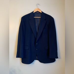 Vintage Evan Picone Black 100% Cashmere Blazer- Size 46R Msrp $425